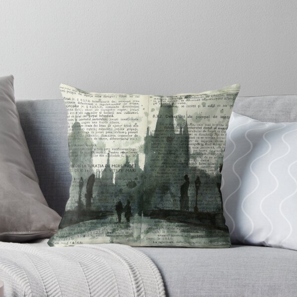 Item preview, Prague Charles Bridge Gothic Art, Vintage Book Page Illustration, Dark Academia Prague Skyline, Czech Republic Travel Artwork designed and sold by art2print.