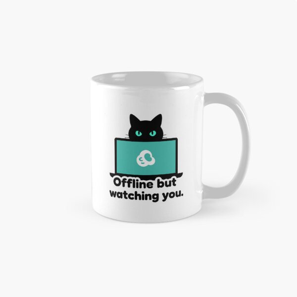 Item preview, Offline Cat - Stealth Mode Slack & Teams Ninja Sticker designed and sold by ZYNORAworld.