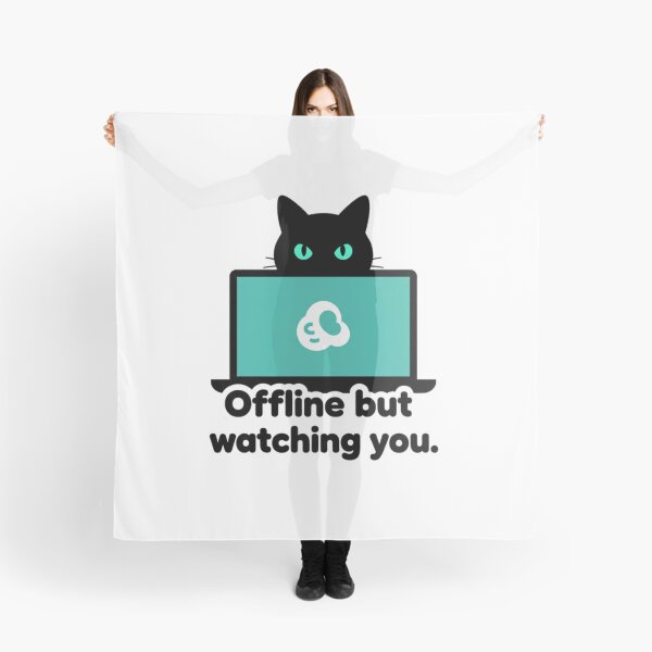 Item preview, Offline Cat - Stealth Mode Slack & Teams Ninja Sticker designed and sold by ZYNORAworld.