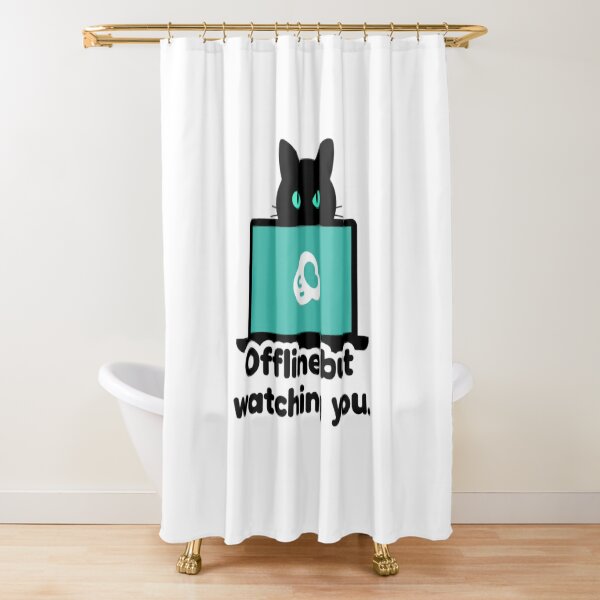 Item preview, Offline Cat - Stealth Mode Slack & Teams Ninja Sticker designed and sold by ZYNORAworld.