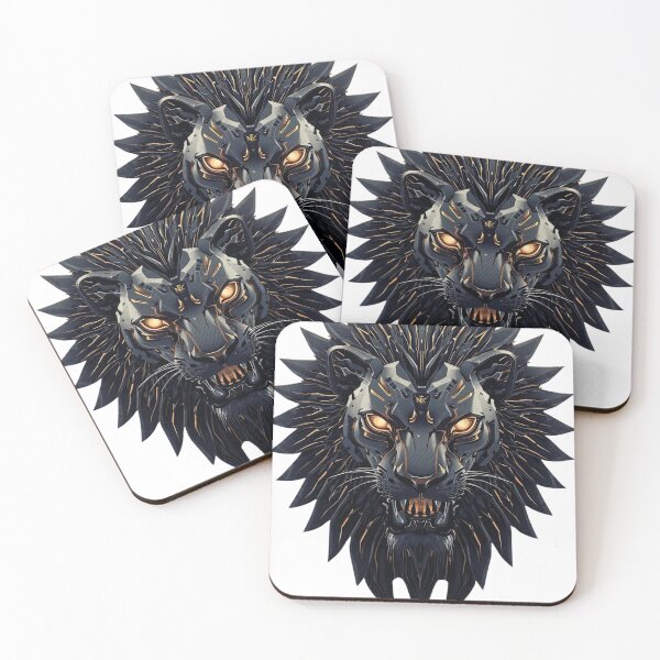 Item preview, NK Studios Cyber Lion with glowing gold eyes designed and sold by NK-Studios .