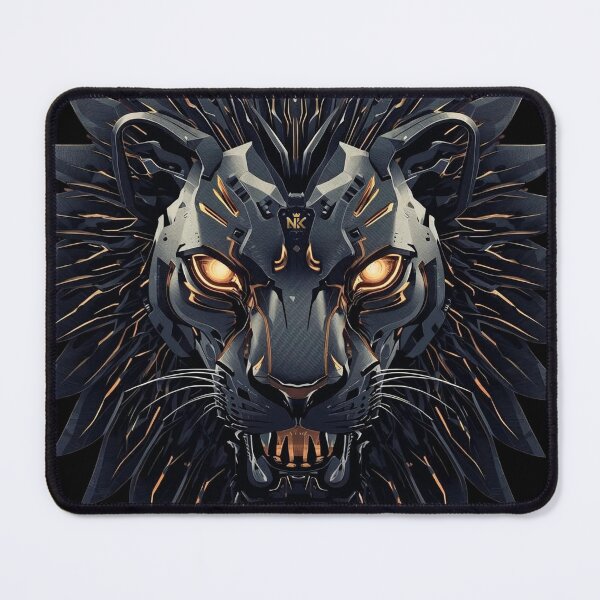 Item preview, NK Studios Cyber Lion with glowing gold eyes designed and sold by NK-Studios .
