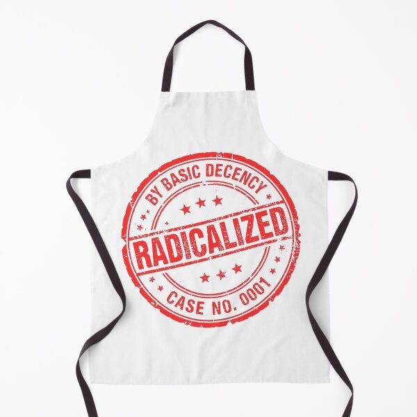 Item preview, Radicalized by Basic Decency Stamp Shirt – Bold Statement Typography Design designed and sold by EchoPrint Co..