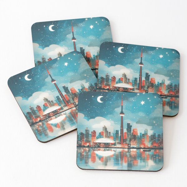 Item preview, Starlit Toronto Skyline Reflections designed and sold by Dusk Atelier.