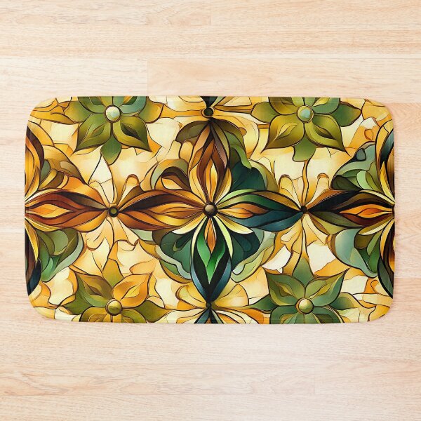 Item preview, Vintage Art Deco Green, Golden, And Cream Pattern designed and sold by DEC02.
