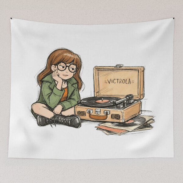 Item preview, DARIA MORGENDORFFER WITH OPEN VICTROLA designed and sold by LIS AND MELIVERSO.