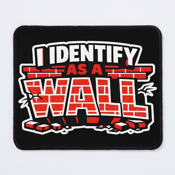 Item preview, I Identify As A Wall | Absurd Funny Sarcastic Identity Risograph T-Shirt designed and sold by WAUZ.
