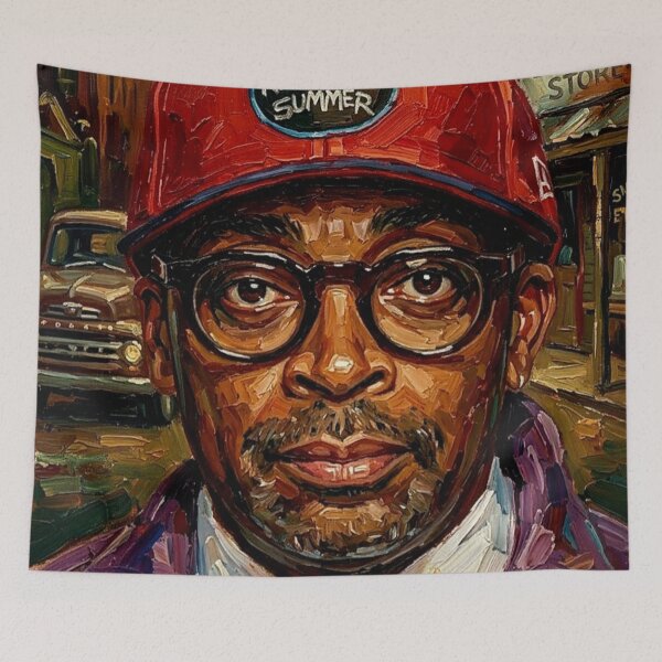 Item preview, The Visionary Auteur: Spike Lee Red Hook Summer Impasto Portrait designed and sold by Art's Diner.