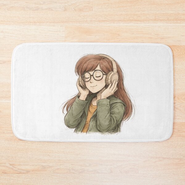 Item preview, DARIA MORGENDORFFER WITH WIRELESS HEADPHONES designed and sold by LIS AND MELIVERSO.
