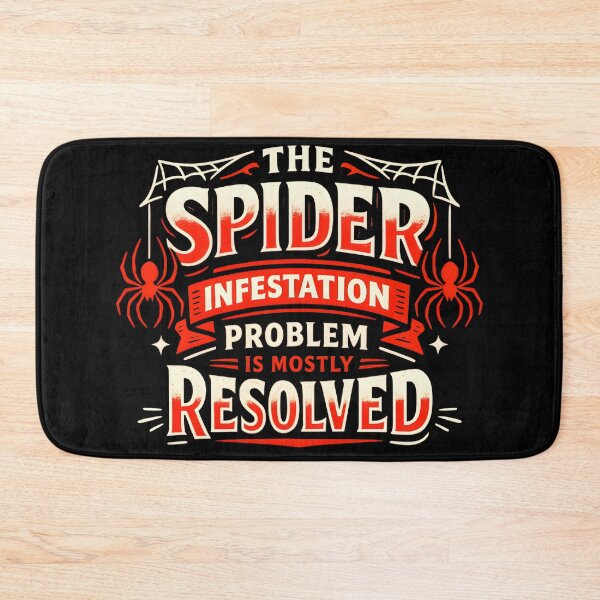 Item preview, The Spider Infestation Problem Is Mostly Resolved | Funny Sarcastic Spider Humor Risograph T-Shirt designed and sold by WAUZ.