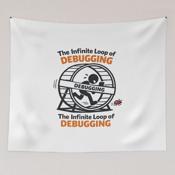 Item preview, The Infinite Loop Of Debugging Funny Programmer designed and sold by Zenith Design.