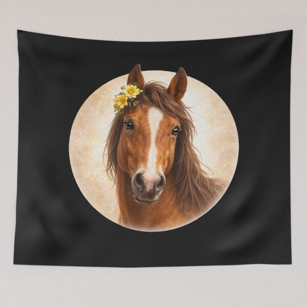 Item preview, Horse Personality Portrait – Soft Cream Circle Farm Animal Art designed and sold by TheJoyfulPen.