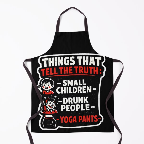 Item preview, Things That Tell The Truth Small Children Drunk People Yoga Pants | Hilarious Sarcastic Risograph T-Shirt designed and sold by WAUZ.