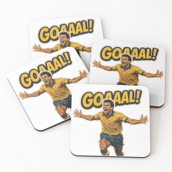 Item preview, GOAAAL! Retro Football Celebration Sticker designed and sold by BuiltFor90.