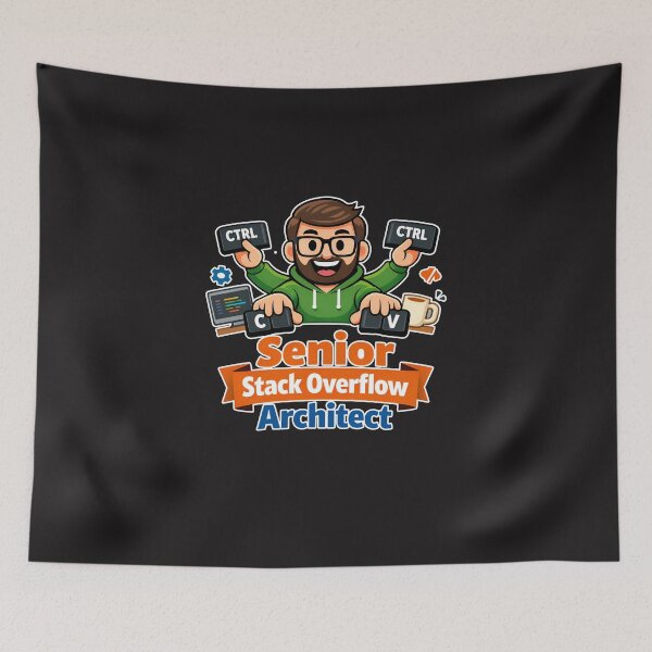 Item preview, Senior Stack Overflow Architect Funny Developer designed and sold by Zenith Design.