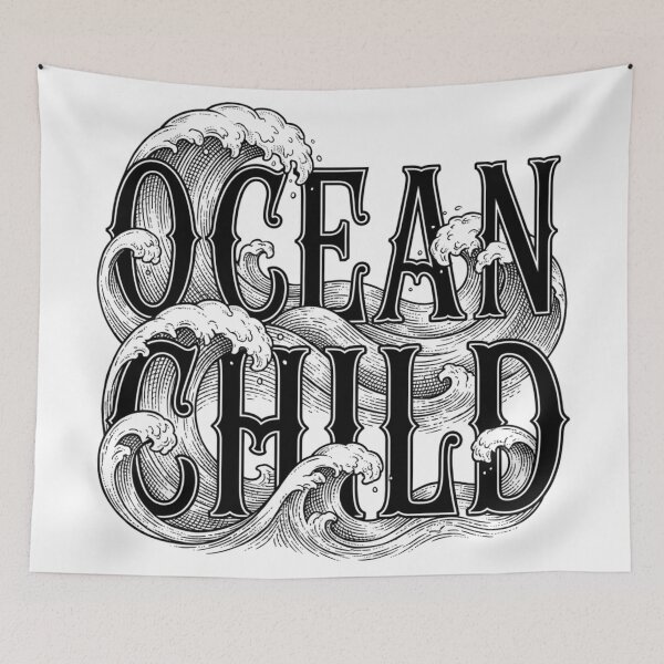 Item preview, Ocean Child T-Shirt with Ocean Waves Graphic, Inspirational Beach Quote Tee designed and sold by MoodFit2026.