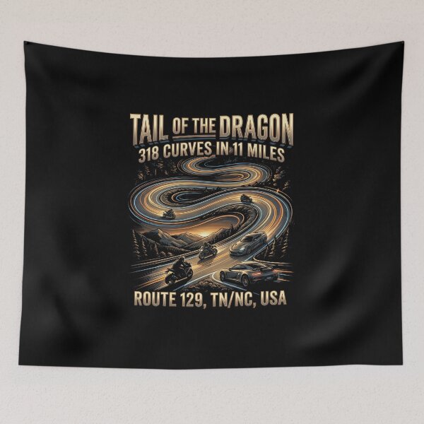 Item preview, Tail of the Dragon Road Racing Culture Illustration designed and sold by enzoade.