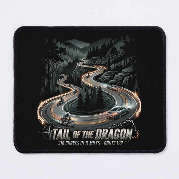 Item preview, Tail of the Dragon Motorcycle Paradise Illustration designed and sold by enzoade.