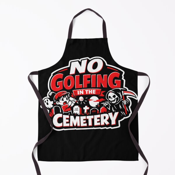 Item preview, No Golfing In The Cemetery | Dark Humor Golf Sarcastic Risograph Vintage Anime T-Shirt designed and sold by WAUZ.