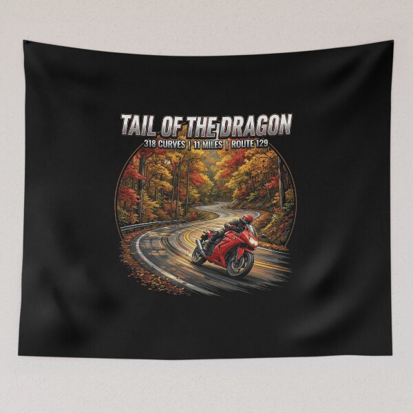 Item preview, Tail of the Dragon Driving Legend Route 129 Artwork designed and sold by enzoade.