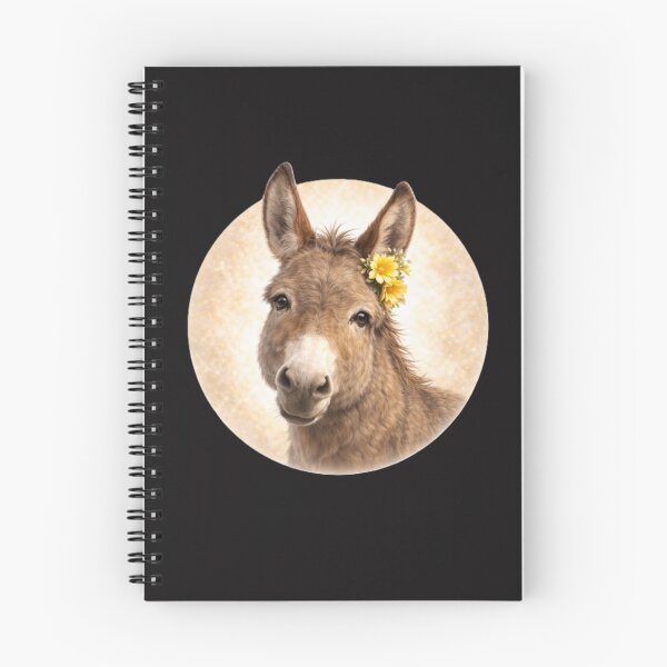 Item preview, Donkey Personality Portrait – Soft Cream Circle Farm Animal Art designed and sold by TheJoyfulPen.