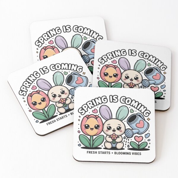 Item preview, Spring Is Coming Kawaii Bunny T-Shirt – Cute Easter Floral Gift for Pastel Aesthetic & Cottagecore Lovers designed and sold by GemBob Creations.