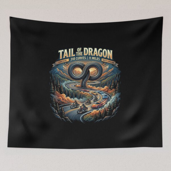 Item preview, Tail of the Dragon 318 Turns Performance Road Artwork designed and sold by enzoade.