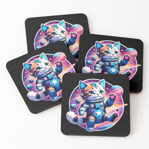 Item preview, Kawaii Astro Kitty Space Explorer Cosmic Galaxy Cat designed and sold by RelinCreates.