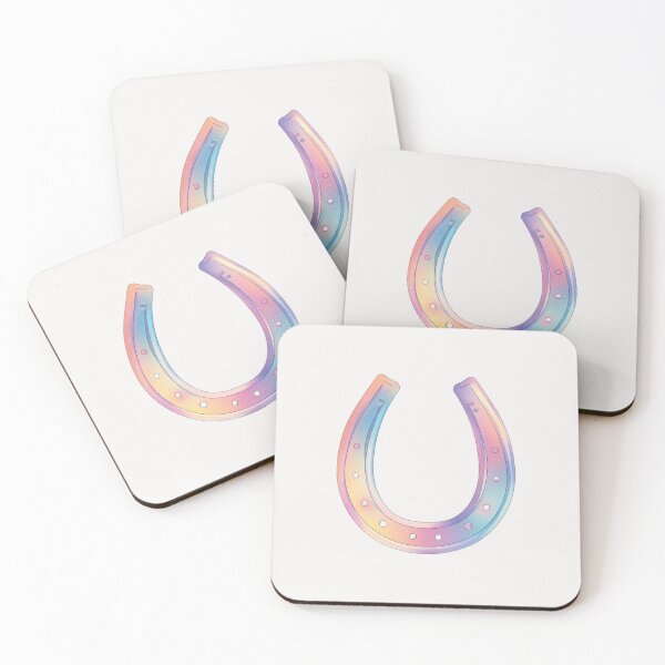 Item preview, Pastel rainbow horse shoe good luck charm designed and sold by MendaciousMina.