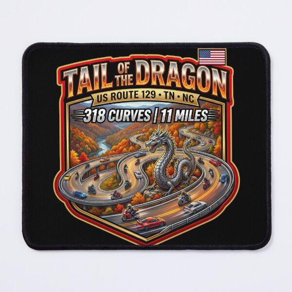 Item preview, Tail of the Dragon Appalachian Mountain Road Design designed and sold by enzoade.
