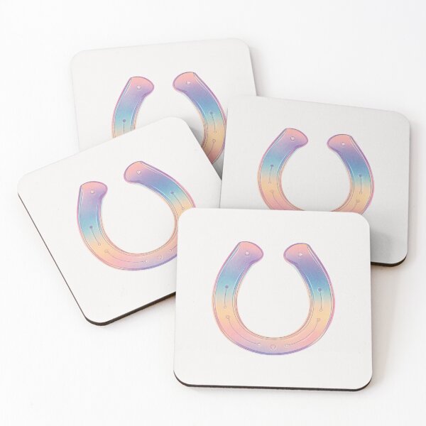 Item preview, Pastel rainbow horse shoe good luck charm designed and sold by MendaciousMina.