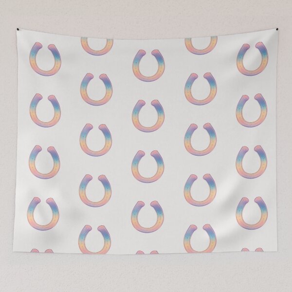 Item preview, Pastel rainbow horse shoe good luck charm designed and sold by MendaciousMina.