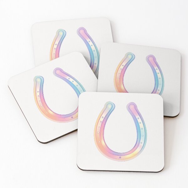 Item preview, Pastel rainbow horse shoe good luck charm designed and sold by MendaciousMina.