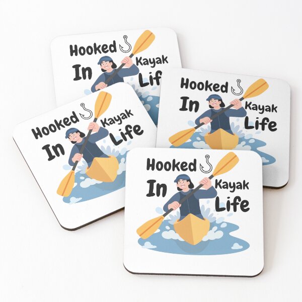 Item preview, Hooked on Kayak Life – Funny Kayaking Lover Design for Paddlers & Outdoor Adventure Fans designed and sold by Anasalseady.