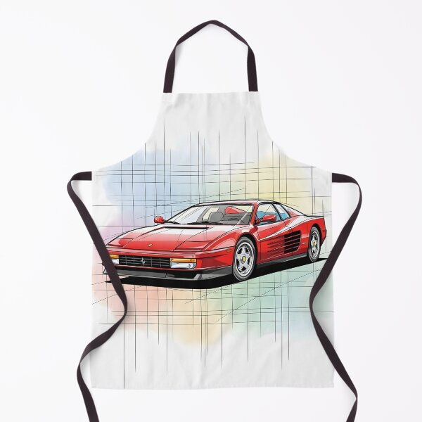 Item preview, Ferrari Testarossa Technical Poster Retro Ferrari Supercar Art designed and sold by Motorline44.