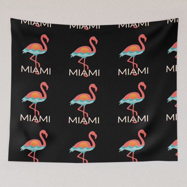 Item preview, MIAMI T-Shirt with Swan Graphic, Calm Minimal Beach Vibes Tee designed and sold by MoodFit2026.