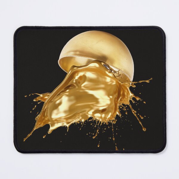 Item preview, Golden Liquid Pour – Luxe Molten Gold Flow Art designed and sold by SolutionsArt.