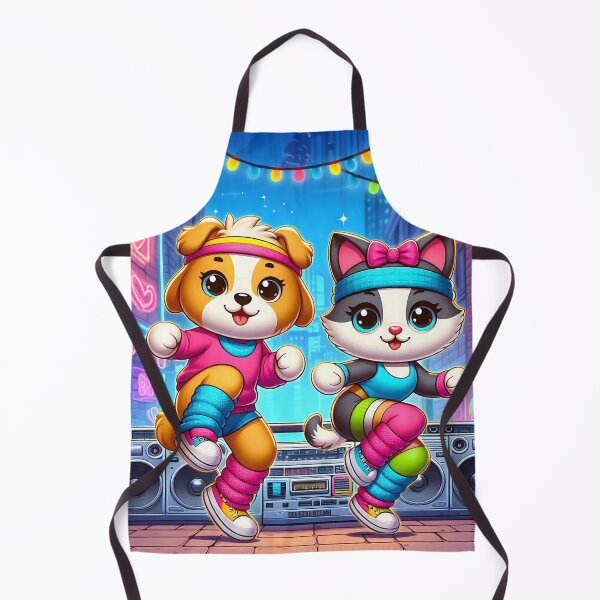 Item preview, Cute 80s Street Dance Pets Cartoon designed and sold by CuteThingsWorld.