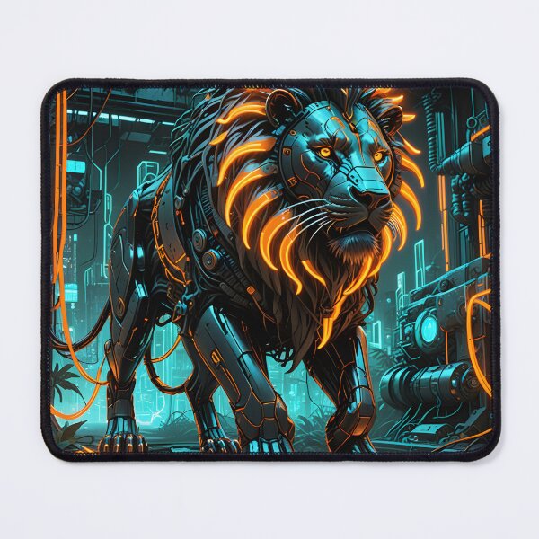Item preview, Cyberpunk Mechanical Lion Anatomy Futuristic Robotic Predator designed and sold by RelinCreates.