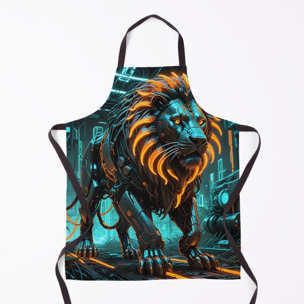 Item preview, Cyberpunk Mechanical Lion Anatomy Futuristic Robotic Predator designed and sold by RelinCreates.