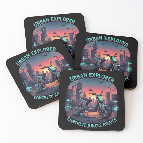 Item preview, Urban Explorer – Electric Scooter City Sunset Design designed and sold by Dogandesighn.