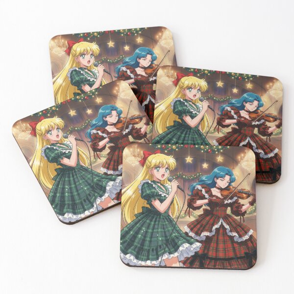 Item preview, Minako and Michiru holding a Christmas Concert designed and sold by Solace Sparkles.