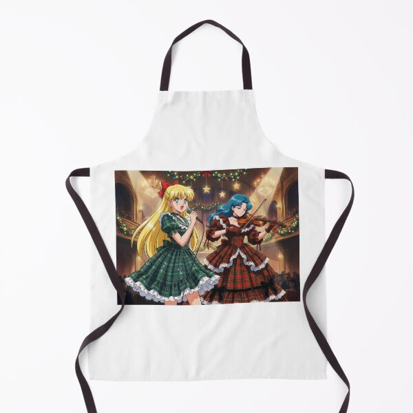 Item preview, Minako and Michiru holding a Christmas Concert designed and sold by Solace Sparkles.