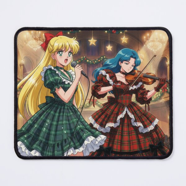 Item preview, Minako and Michiru holding a Christmas Concert designed and sold by Solace Sparkles.