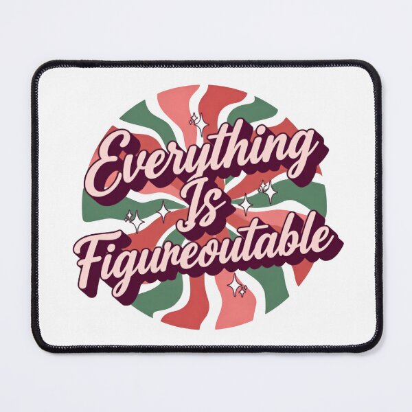 Item preview, Everything Is Figureoutable Retro Wavy Circle designed and sold by SkeletonsDanger.