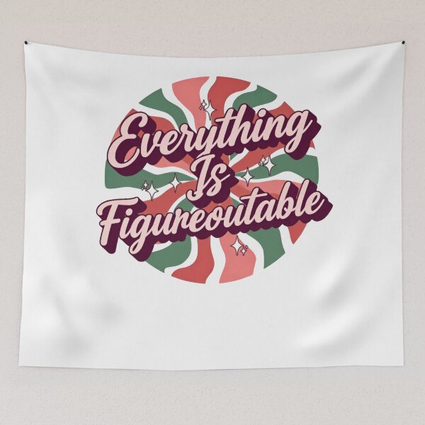Item preview, Everything Is Figureoutable Retro Wavy Circle designed and sold by SkeletonsDanger.