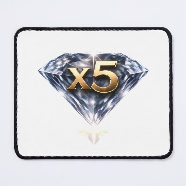 Item preview, Shining diamond with x5 multiplier symbol for business success designed and sold by Creative88Art.