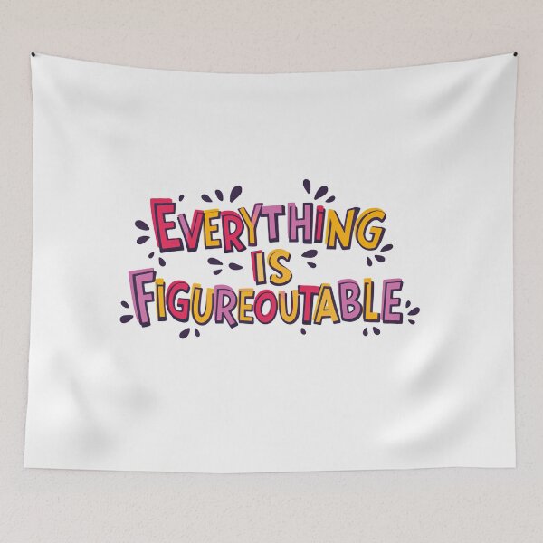 Item preview, Everything Is Figureoutable Classic Red And Blue Retro designed and sold by SkeletonsDanger.