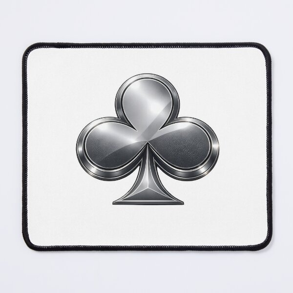 Item preview, Shiny silver club symbol for gaming and luck designed and sold by Creative88Art.