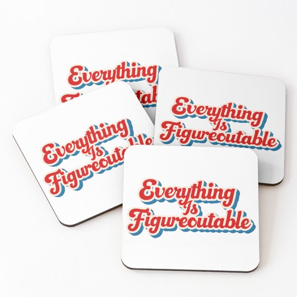 Item preview, Everything Is Figureoutable Classic Red And Blue Retro Funny Saying designed and sold by SkeletonsDanger.
